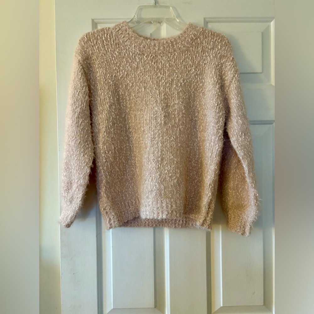 Philosophy Women's Sweater, Light Pale Pink, Crewneck, XS